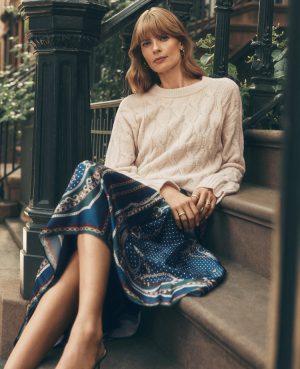 Cable Crew Neck Sweater