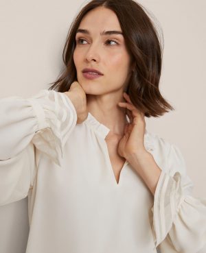 Ruffle Neck Blouse