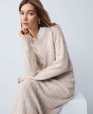 Weekend Collection Mixed Stitch Crew Neck Sweater