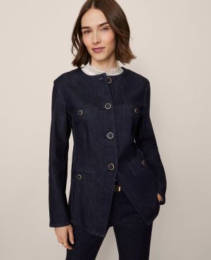 Denim Split Hem Jacket