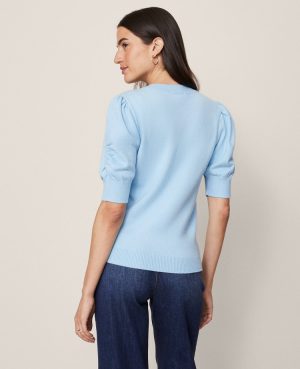 Petite Weekend Collection Ruched Sweater Tee