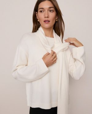Petite Weekend Collection Scarf Sweater