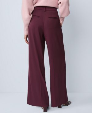 The Pleated Wide-Leg Pant in Bi-Stretch