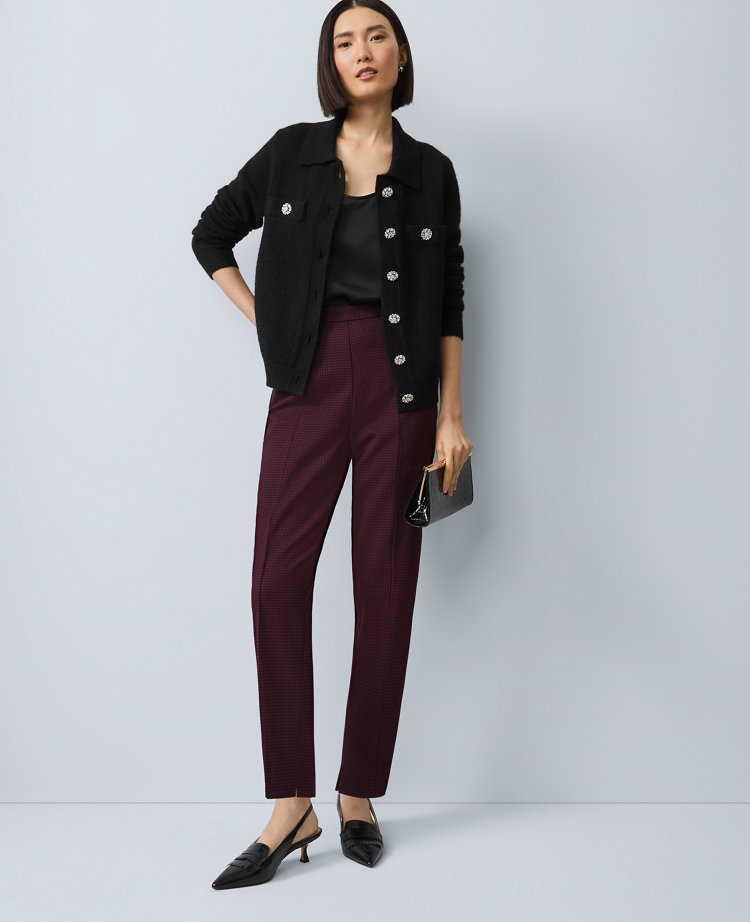 The Petite Natalie Pant in Houndstooth
