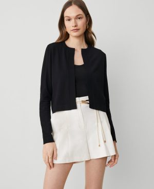 Cropped Open Cardigan