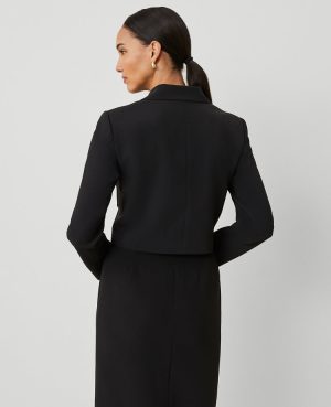 The Military Blazer Jacket in Fluid Crepe