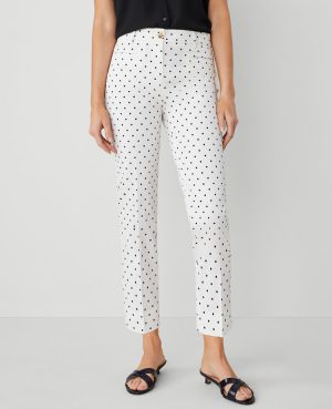 The Cotton Crop Pant in Dot