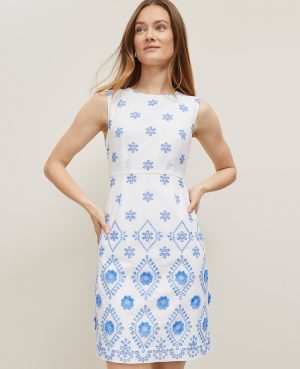 Petite Eyelet Sheath Dress