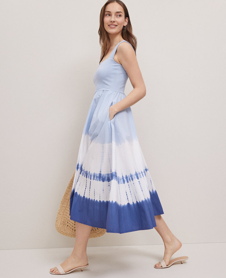 Petite Weekend Collection Strappy Flare Midi Dress