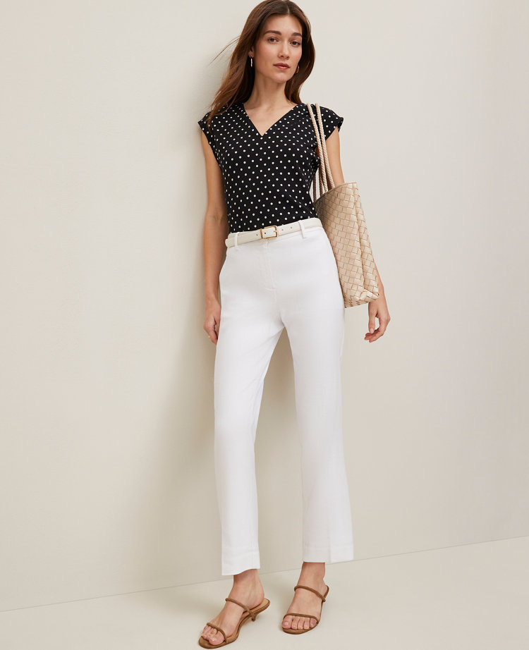 The Eva Ankle Pant in Linen Blend