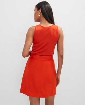 Petite Belted Wrap Skirt