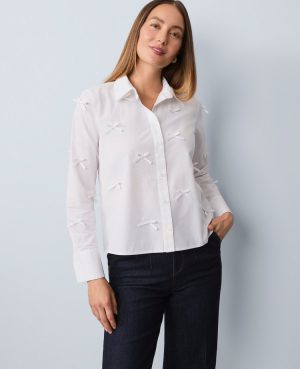 Cropped Bow Shirt