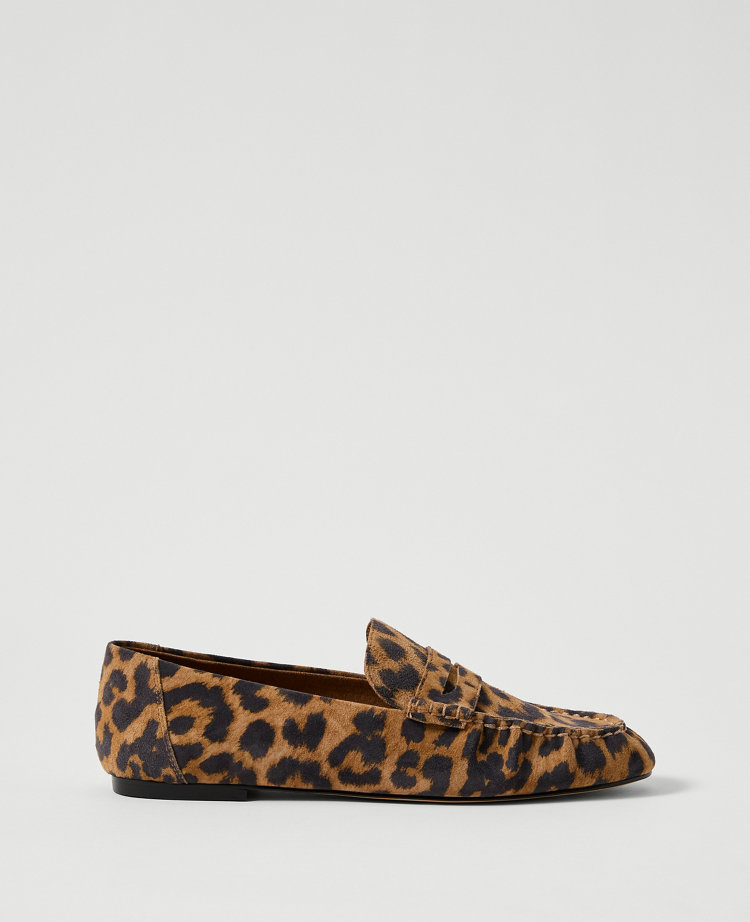 Animal Print Suede Loafer