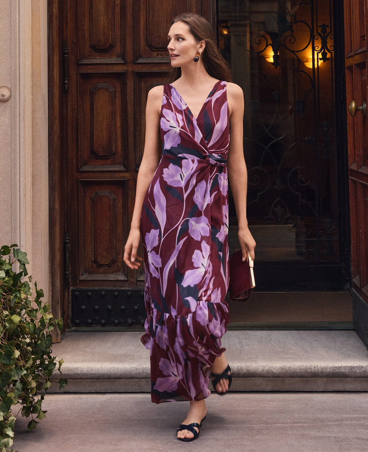 Petite Floral Twist Maxi Dress