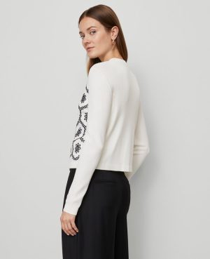 Petite Floral Embroidered Cardigan