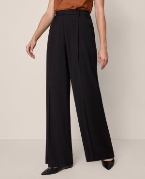 The Side Button Wide-Leg Pant