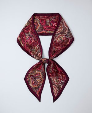 Skinny Paisley Silk Scarf