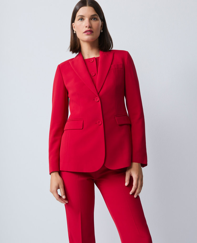 The Two-Button Blazer in Fluid Crepe