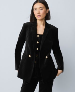 The Petite Crosby Blazer in Velvet