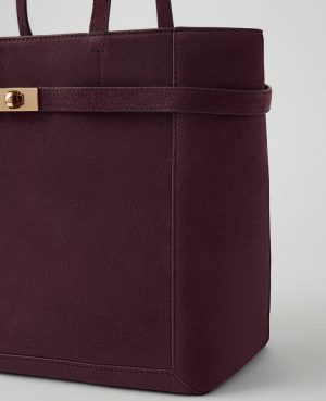 Suede Belted Tote