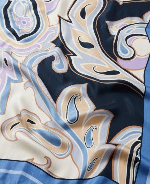 Paisley Square Silk Scarf