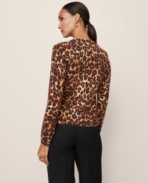Animal Print Essential Crew Neck Sweater
