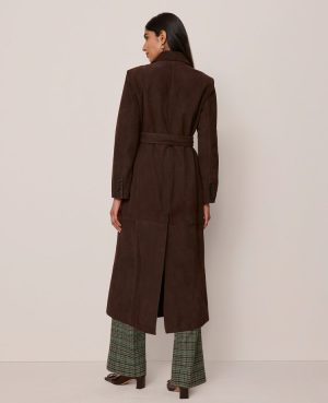 Studio Collection Suede Trench Coat
