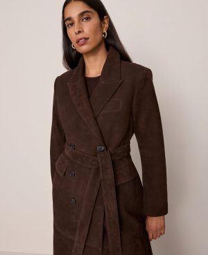 Studio Collection Suede Trench Coat