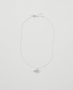 Textured Metal Disc Pendant Necklace