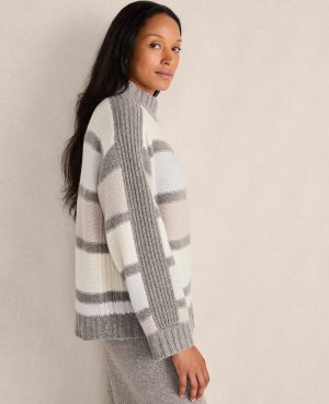 Haven Well Within Cashmere Striped Mockneck Sweater