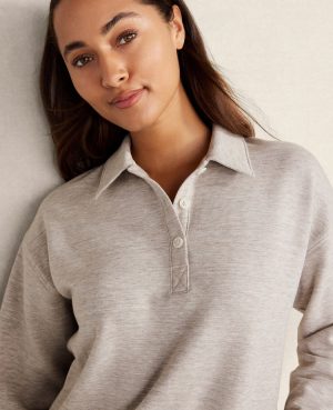 Haven Well Within Fleece Polo Collar Pullover
